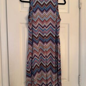 Karen Kane Multicolor Chevron Maxi Dress